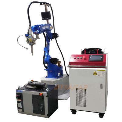 Automatizado Bateria de armazenamento de energia/bateria de lítio gabinete de seis eixos de braço robótico máquina de soldagem a laser