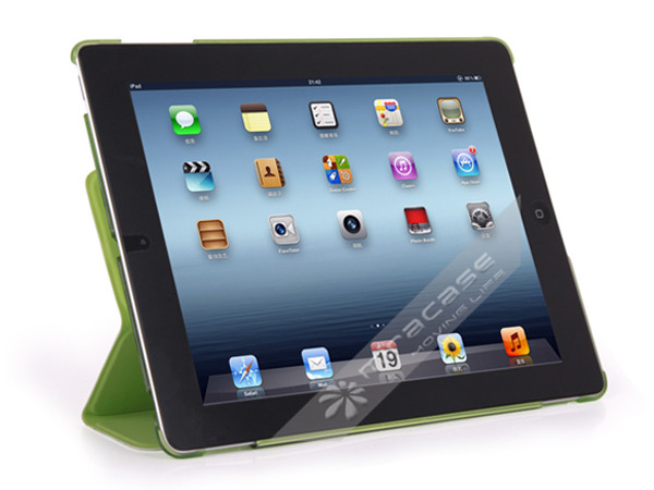 Practical Smart Black, Green, Blue PC Smart Cover for Ipad2 and the New Ipad