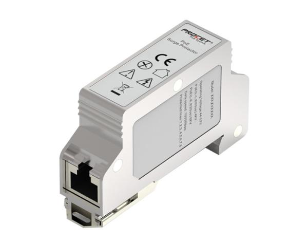 DIN Rail Industrial Zinc Alloy 10kv Surge Protector 110W Output For PoE Wires
