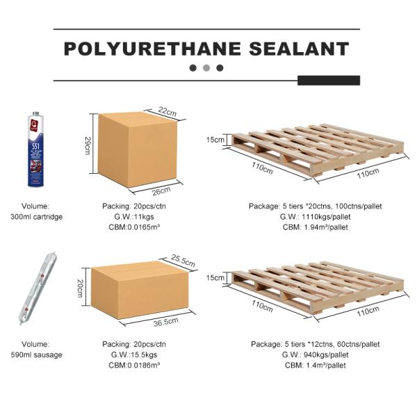 MH571A PU Sealant Polyurethane Waterproof Window Blue Car Pu Sealant 310 ml in Bulk