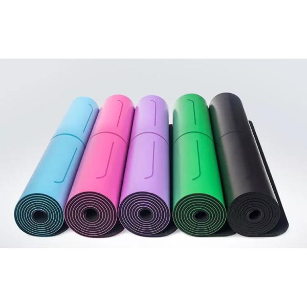 Resistencia amistosa los 68*183cm de la estera de la yoga de Eco del caucho natural de la PU de 5m m alta