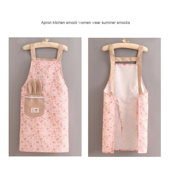 Chefs Uniform Custom Print Logo Women Adjustable Cotton Polyester Bib Kitchen Apron
