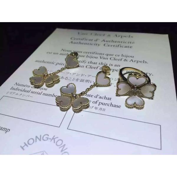 AAAAA Quality Van Cleef & Arpels Sweet Alhambra 18K Yellow Gold Earring VCARN5PP00