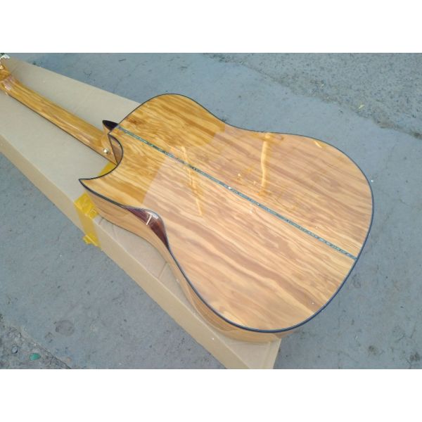 AAAA custom guitar all solid imported Olive wood Ryans style guitar customize handmade acoustic guitar