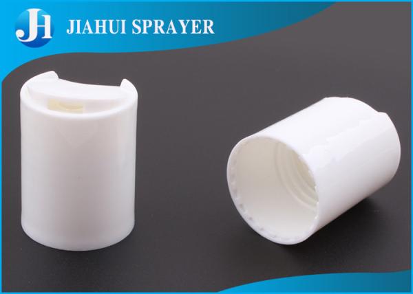 White Smooth Standard Plastic Flip Top Caps , Shampoo Bottle Cap 24-415 PP Material