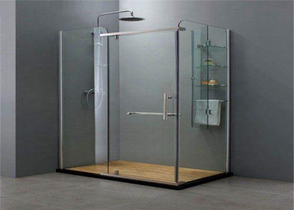 Size Customized Clear Toughened Glass , Bathroom Shower Glass For Shower Enclosure