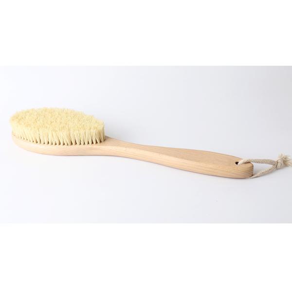 Customizable Bath Shower Brush For Body Dry Skin Natural Beech Wood Sisal Bristles