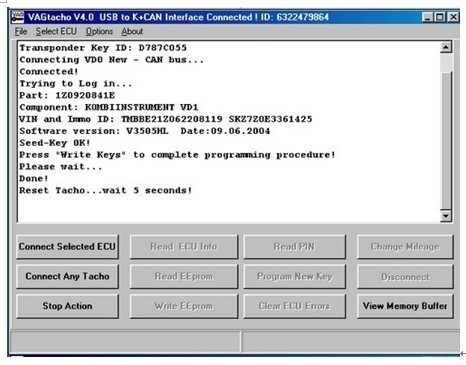 Tacho v программник 5,0 автоматический ECU для VDO бросается с NEC MCU 24C32/24C64