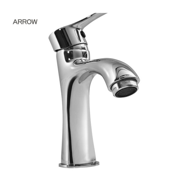 ARROW Modern Stainless Steel Basin Mixer Faucet with Ceramic Valve Core and Polished Chrome Plate