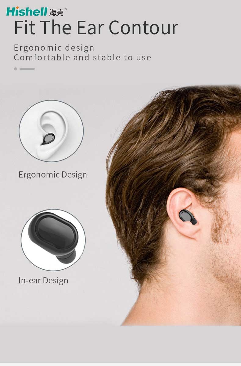 Наушник Bluetooth ABS M1 черный невидимый, портативное невидимое Earbuds для работы