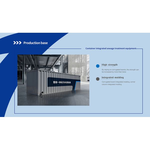 Containerized MBR Integrated Wastewater Treatment Plant Compact Footprint High Sludge Separation Efficiency Remove