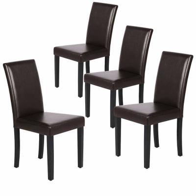 Green Forest Dining Chairs , Cushion Dining Chairs Seat Back Gray Metal Legs