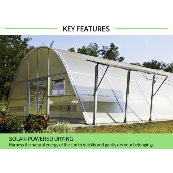 Sturdy UV Protected Polycarbonate Dryer Greenhouse with Hot Galvanized Steel Frame