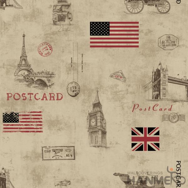 Non Woven Paper Unisex Kids Wallpaper , 0.53*10M Modern Kids Wallcovering