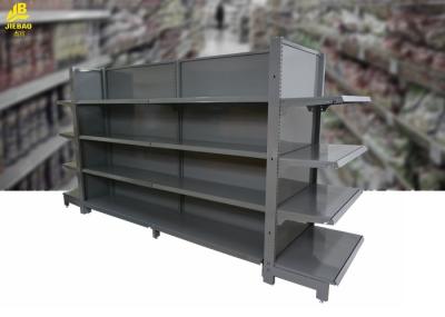 Large Capacity Supermarket Rack Systems , Cosmetic Steel Gondola Shelving