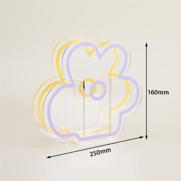 Colored Acrylic Vase For Flowers Arched Shape Geometric Vase Iridescent For Dried
