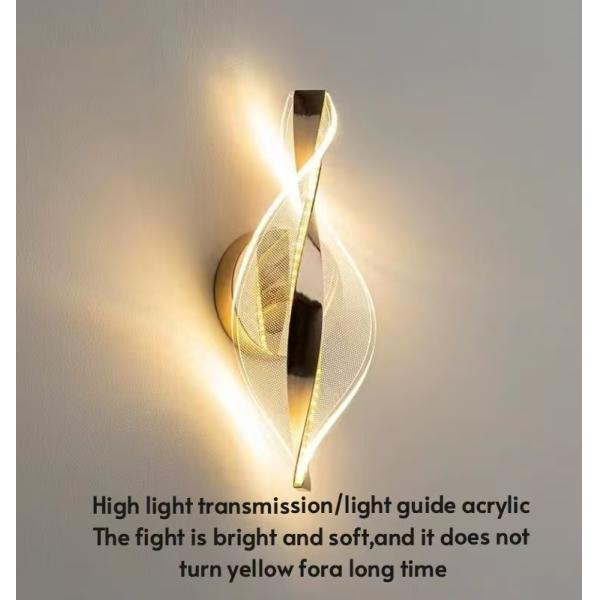 Tritón Acrílico Moderno Simple Creativo Nórdico Personalidad Salón Dormitorio Cama Popular Luz Luxo Pequeña lámpara de pared