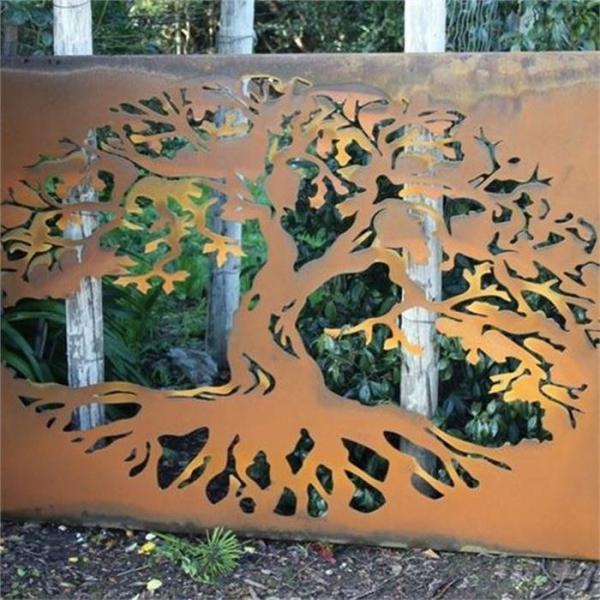 Grande jardim Art Panels do metal da tela 1720mm*1120mm da privacidade do metal de Corten do vento