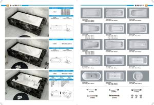 Rectangular Embedded Bathtub Jacuzzi Massage Bathtub Sleek Design Customised
