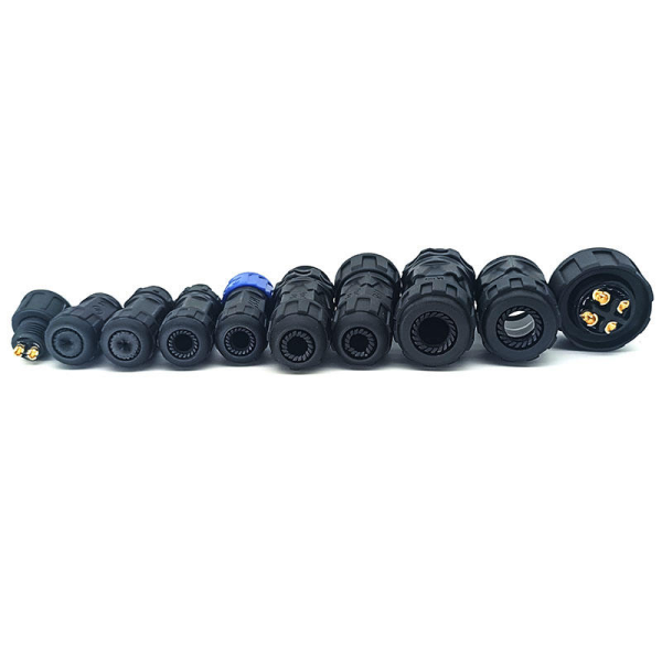 IP68 Waterproof M12 F-Type Cable Connector 10A Rated Brass for LED Module and Street Light