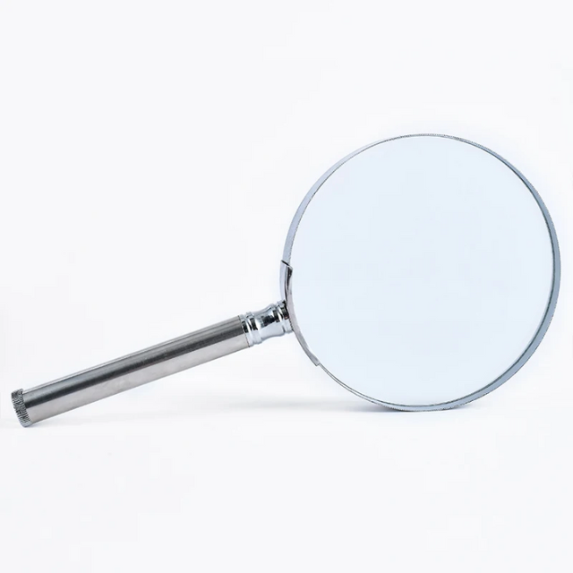 Metal 75mm 3 Times Portable Metal Handle Reading Glasses Handheld Magnifying Glass