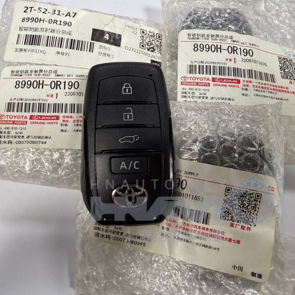 Original Smart Key 4Button 433MHz ID8A Keyless for Toyota BZ4X 8990H-0R190