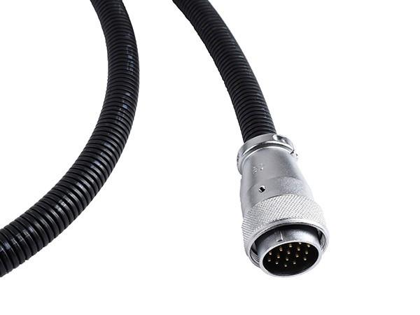 2550mm Industrial Wire Harness Black Corrugated Pipe Bundle For Purification Equipment