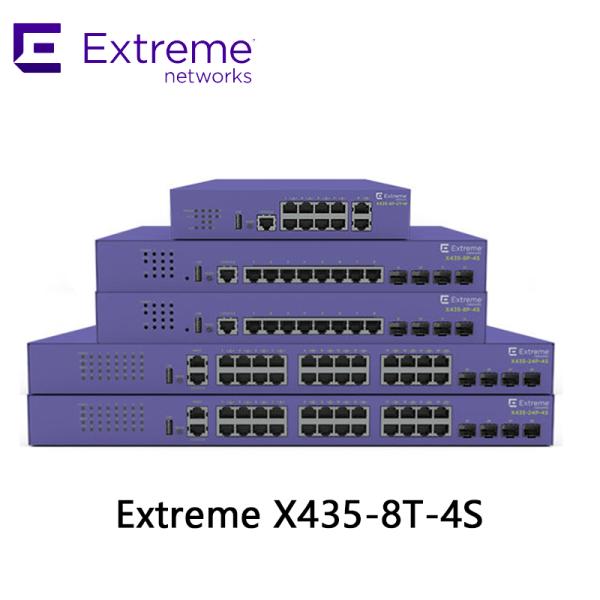 Commutateur réseau hautes performances Extreme X435-8t-4s Series pour une connectivité transparente