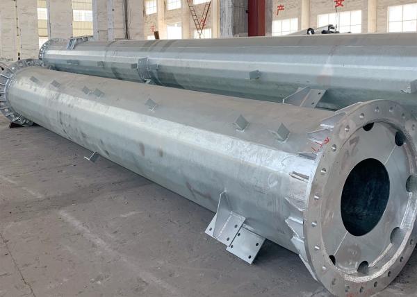 28m Q345 Material Customized carolina High Mast Light Pole With Lifting Systems