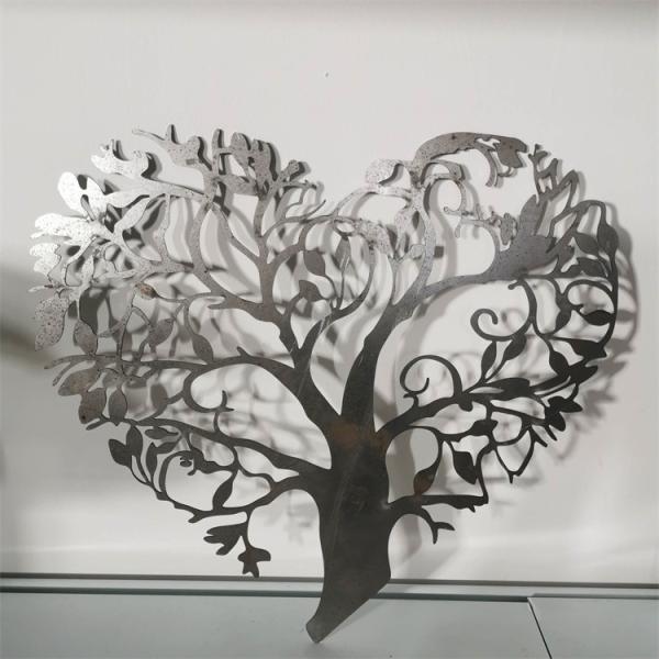 Decorações de arte de parede de metal para árvore para sala de estar cozinha quarto