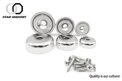 Mounting magnets & holding magnets for attaching , Pot Shape Magnets D63 x 4mm N38 wall magnets