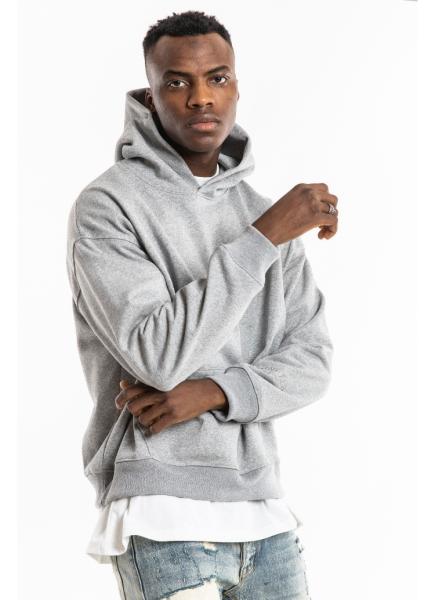 Algodão 100% que imprime a planície grossa Terry Hoodie Embroidered Unisex francês desproporcionado