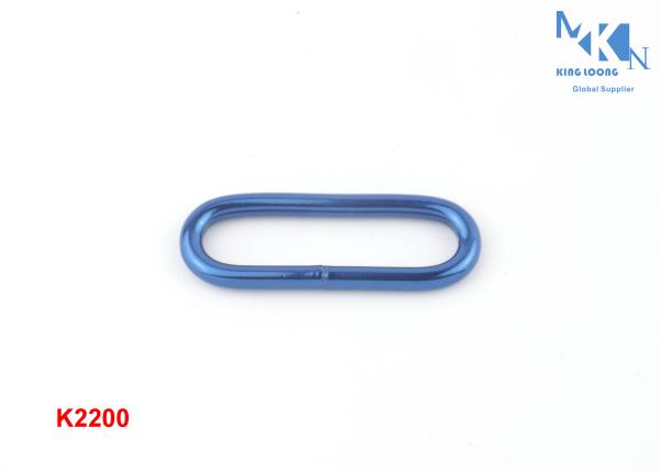 Multi - Purpose Blue Color Metal Square Buckle For Pet Strap Belt 31mm Inner Size