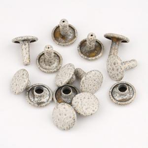 Brass Tubular Metal Studs 9mm Double Cap Rivets for Leather Bags Shoes Clothes