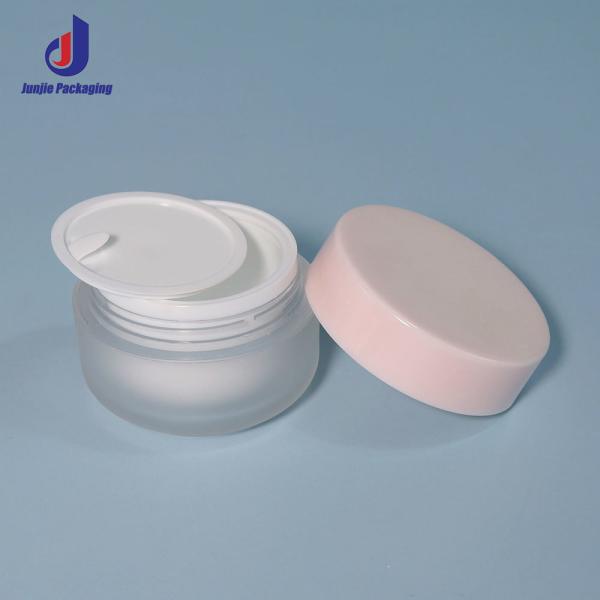 Luxury Double-wall Lotion Cream Pump Bottle Pink Acrylic Plastic Face Cream Essence Bottle Acrylic Eye Essence Cream Bottle Set