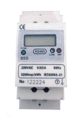RS485 Single Phase Din Rail KWH Meter LCD Display for AMR System Active Energy