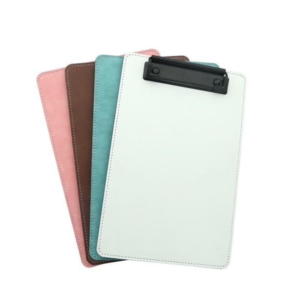 Customized Single Sided And Double Sided Printing Sublimation Leather PU Clipboard For Sublimation Printing