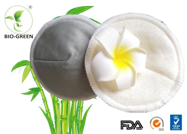 Reusable Bamboo Organic Breast Pads , White Bamboo Waterproof Breast Pads