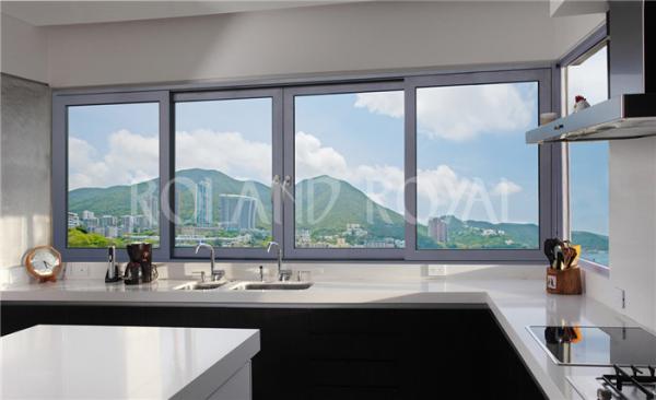 Laminated Glass Aluminum Sliding Windows Stormproof For Caribbean Market