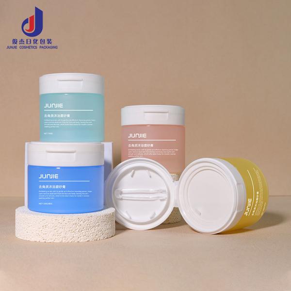 Nouveau récipient de gommage pour le corps 200 ml emballage de lotion pour le corps bocal cosmétique 120 g bocal en coton PP