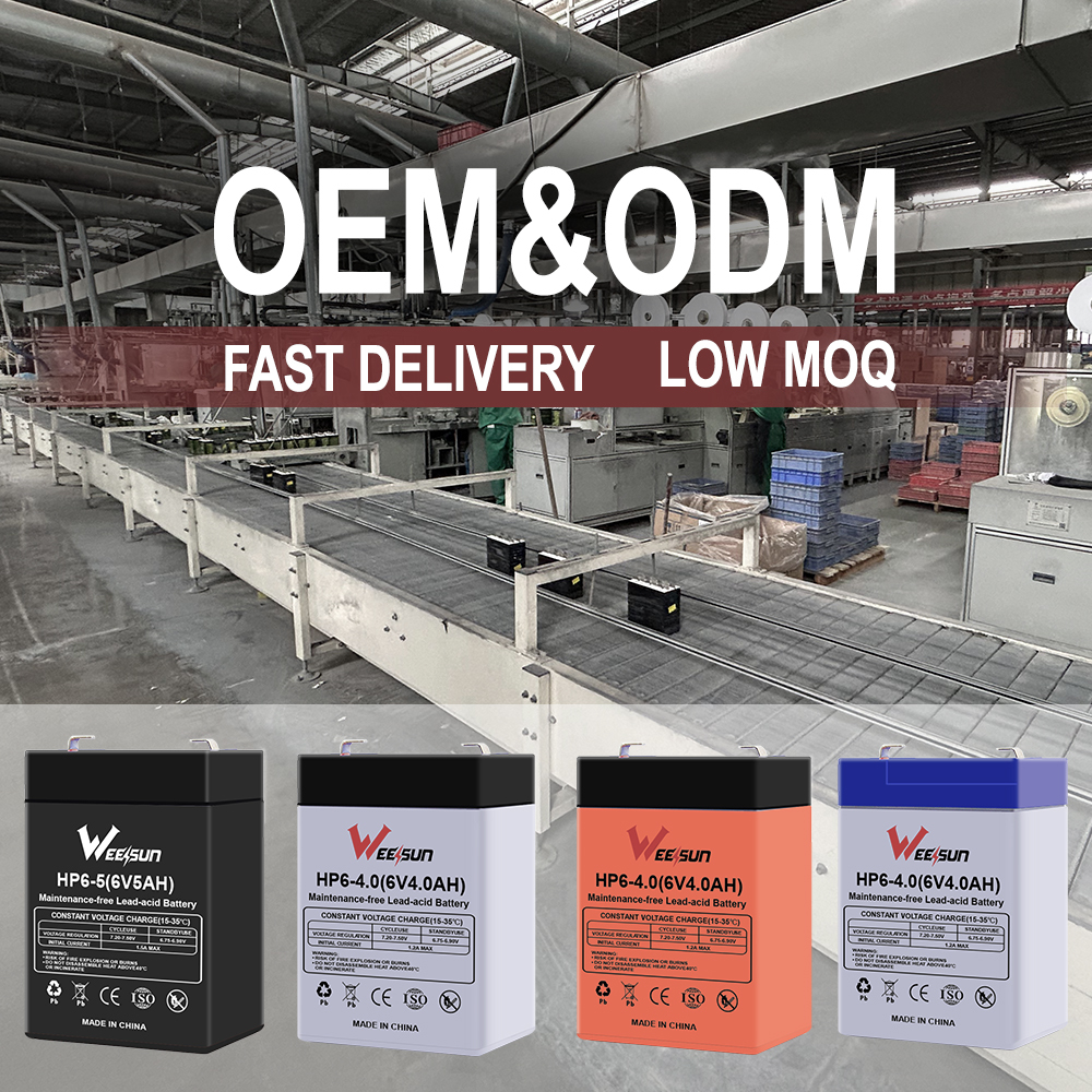 6V 4Ah Sealed Maintenance-Free Lead Acid Battery Small Size for Backup Power