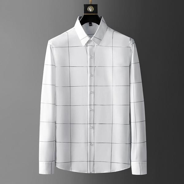 100% Cotton Men's Plaid Shirts Autumn Fashion Casual Large Size Long Sleeve Crop Shirt