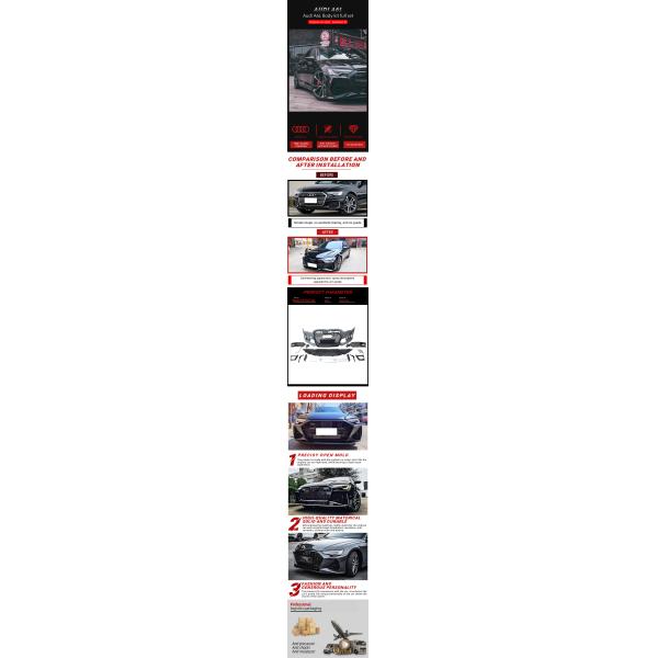 Thermoplastic Automotive Body Kits Wear Resistant For AUDI A6L