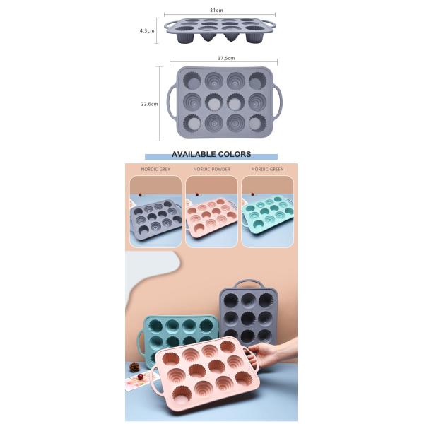 Easy Release Versatile 12 Cavity Silicone Cake Mould
