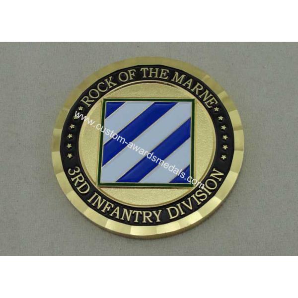 2.0 Inch Custom Brass Personalized Coins , Gold Plating USA Military Coin