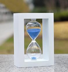 Big Sand Timer Hourglass Wooden Stool Pine Material For Souvenir And Festival Gift