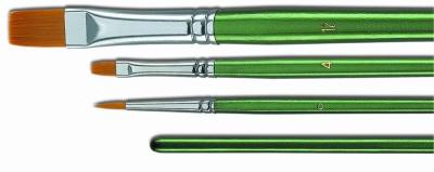 Skinny Fine Artist Painting Brushes 1 Inch Flat Brushes For Acrylic Painting