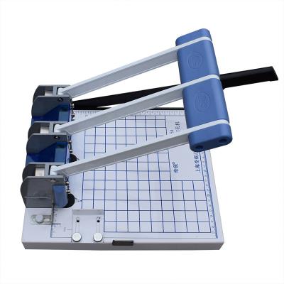 Manual essencial de escritório Máquina de perfuração de papel de perfuração de três furos para perfuração de papel