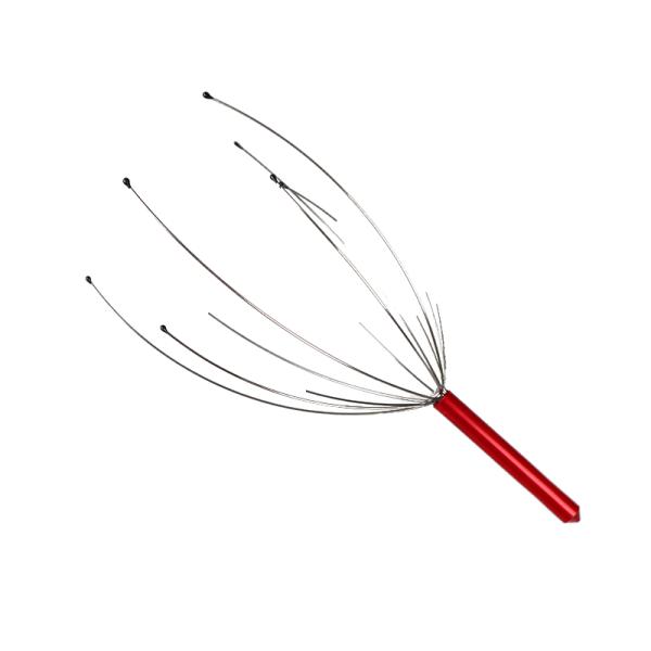 OEM Metal Head Massager Stick With Steel Balls Relaxing Hair Scalp Massage Comb