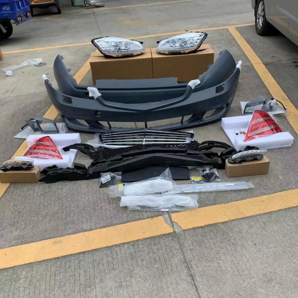 W211 S65 2006-2009 To 2010-2021 LED Headlights And Taillights Body Kit